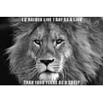 thumbnail image 1 of EzPosterPrints - Most Popular Lion Theme Quote Posters - Power Strength Brave Beast Motivational Quotes Poster Printing - Wall Art Print for Home Office - LIVE - 24X16 inches, 1 of 3