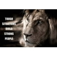 thumbnail image 1 of EzPosterPrints - Most Popular Lion Theme Quote Posters - Power Strength Brave Beast Motivational Quotes Poster Printing - Wall Art Print for Home Office - STRONG-PEOPLE - 24X16 inches, 1 of 3