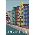 thumbnail image 1 of EzPosterPrints - Retro World Famous City Posters - Decorative, Vintage, Retro, Grunge Travel Poster Printing - Wall Art Print for Home Office - AMSTERDAM-5, NETHERLANDS - 24X36 inches, 1 of 3
