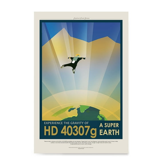 EzPosterPrints - Visions of the Future, NASA SPACE TOURISM POSTERS - Amazing Nasa Art Print for School, Kids room,Home Office Decor - HD 40307 G - 16X24 inches