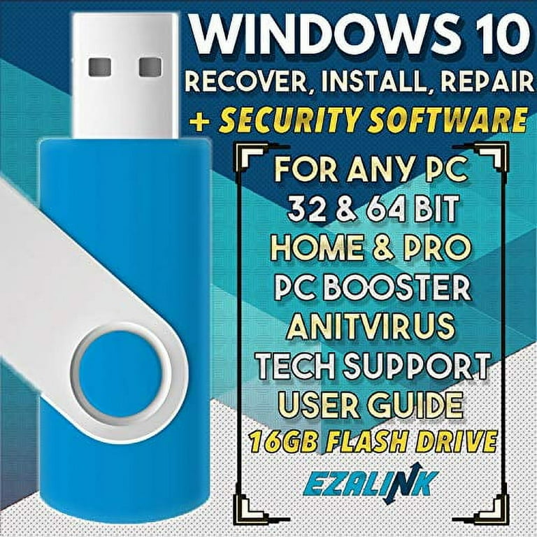 Ezalink USB For Windows 10 Repair Recovery Install Restore Boot.