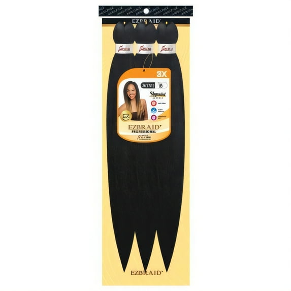 Ezbraid 3x Pre-stretched Braid 36" (72") - #1b