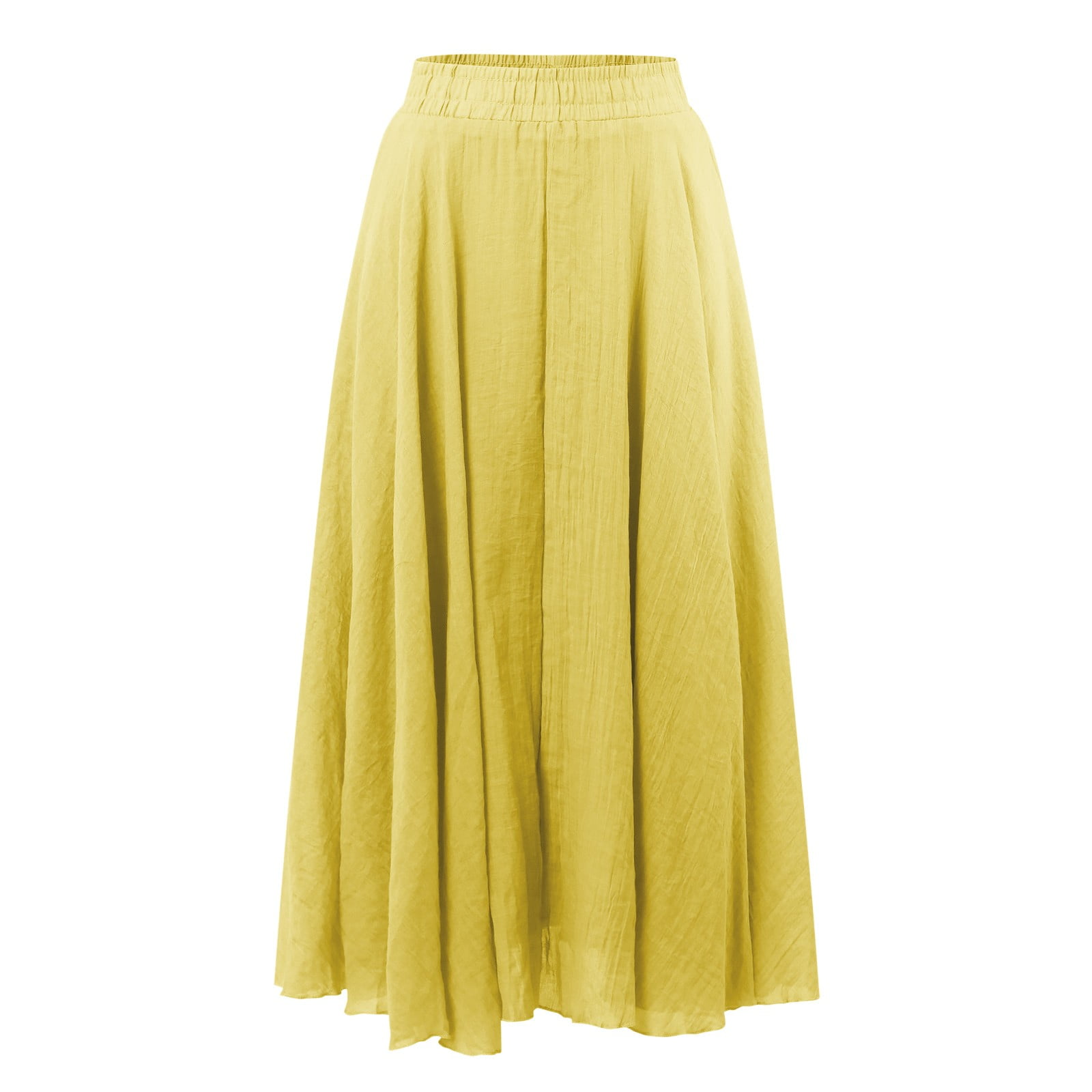 Ezcosplay Women Bohemian Beach A Line Dress Double Layer Elastic Waist