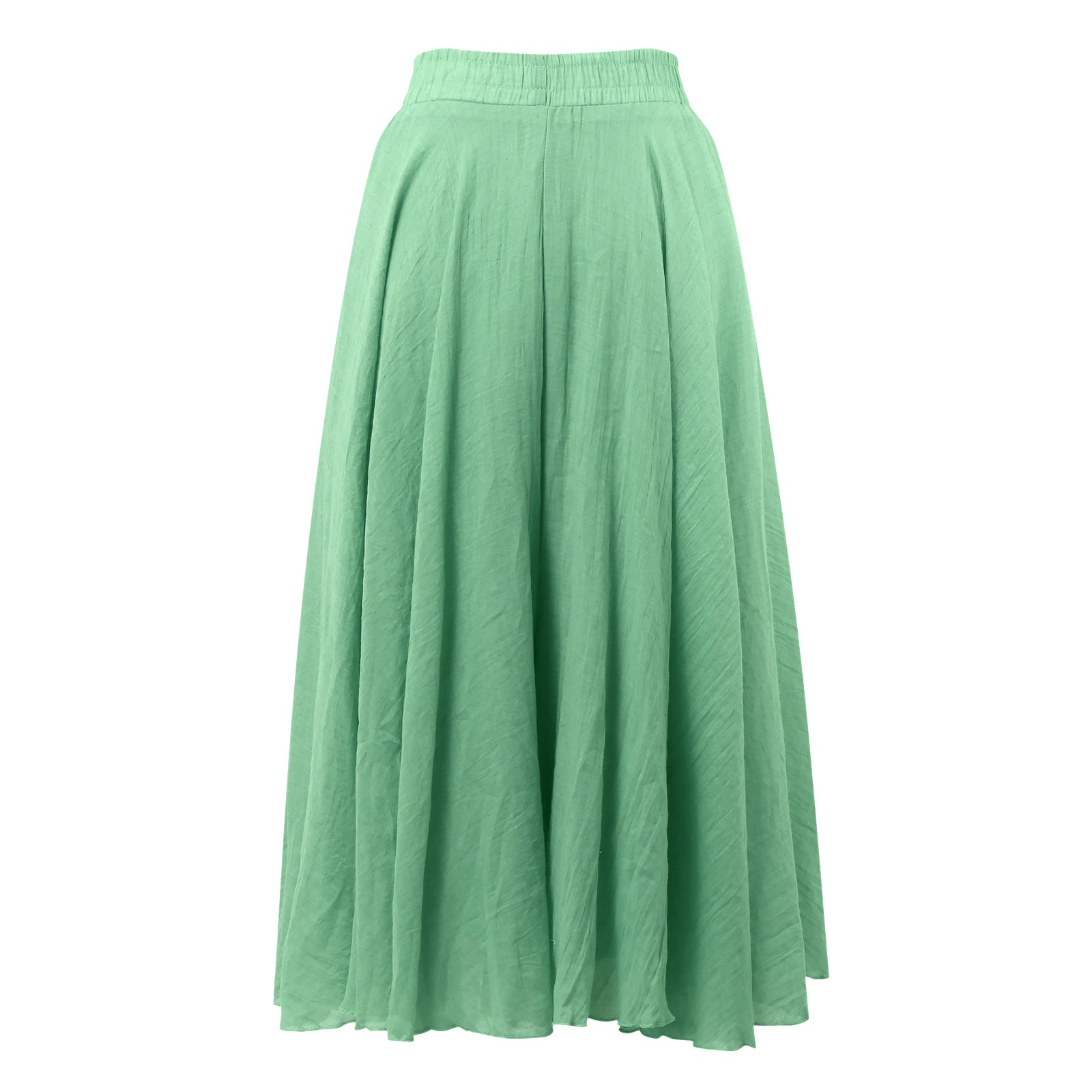 Ezcosplay Women Bohemian Beach A Line Dress Double Layer Elastic Waist