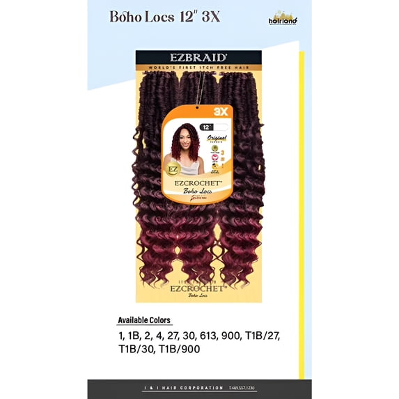 Ezcrochet 3x Boho Loc 12"