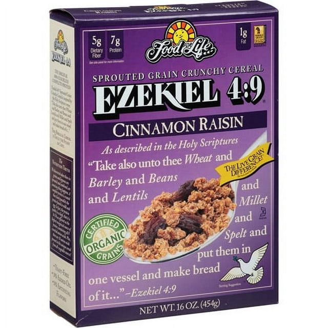 Ezekiel 4:9 Cinnamon Raisin Sprouted Grain Crunchy Cereal, 16 oz (Pack of 6)