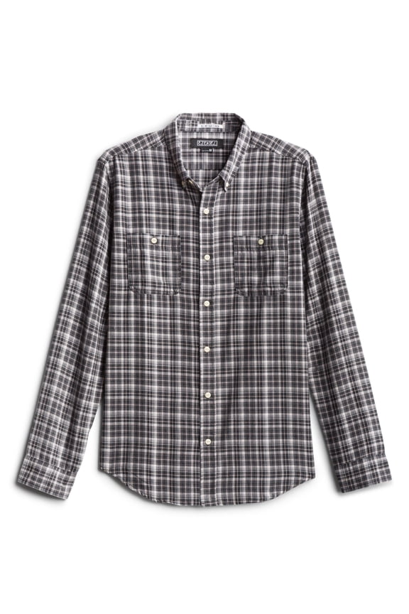 DARK GRAY Bayside Twill Shirt, US Small