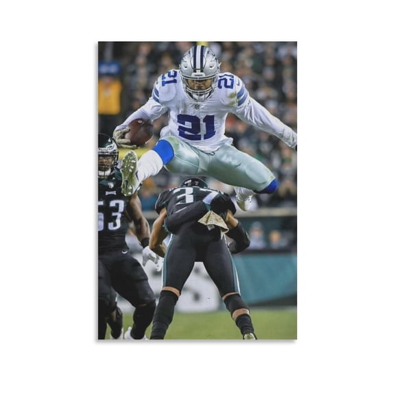 Ezekiel Elliott Canvas Poster Poster Decorative Painting Canvas Wall Art Living Room Posters Bedroom Painting 12x18inch(30x45cm)
