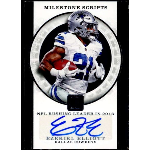 Ezekiel Elliott Card 2017 Panini Pantheon Milestone Scripts #30