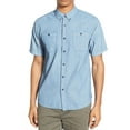 thumbnail image 1 of Ezekiel Mens Chambers SS Button Up Shirt, Blue, Small, 1 of 2