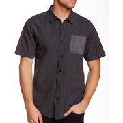 Ezekiel NEW Black Striped Mens Size Large L Button Down Shirt