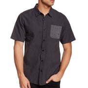 Ezekiel NEW Black Striped Mens Size Medium M Button Down Shirt