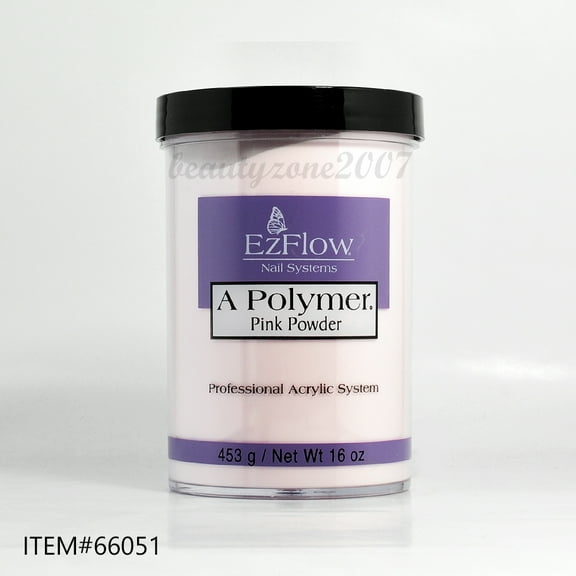 Ezflow Professional Nail Acrylic Powder - Pink 16oz