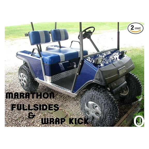 Ezgo Marathon Golf Cart Plate Side Rockers and Wrap Kick Set