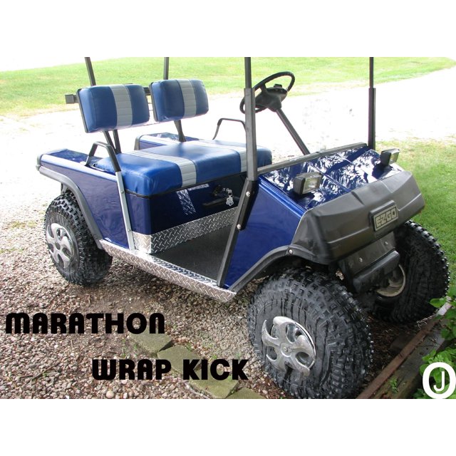 Ezgo Marathon Golf Cart WRAP Around Diamond Plate Kick Panels