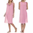 thumbnail image 1 of Ezi Satin Nightgowns for Women - Soft & Breathable Knee-Length Night Gowns - Adult Womens Nightgown M - Plus Size,3X,Light Pink, 1 of 5