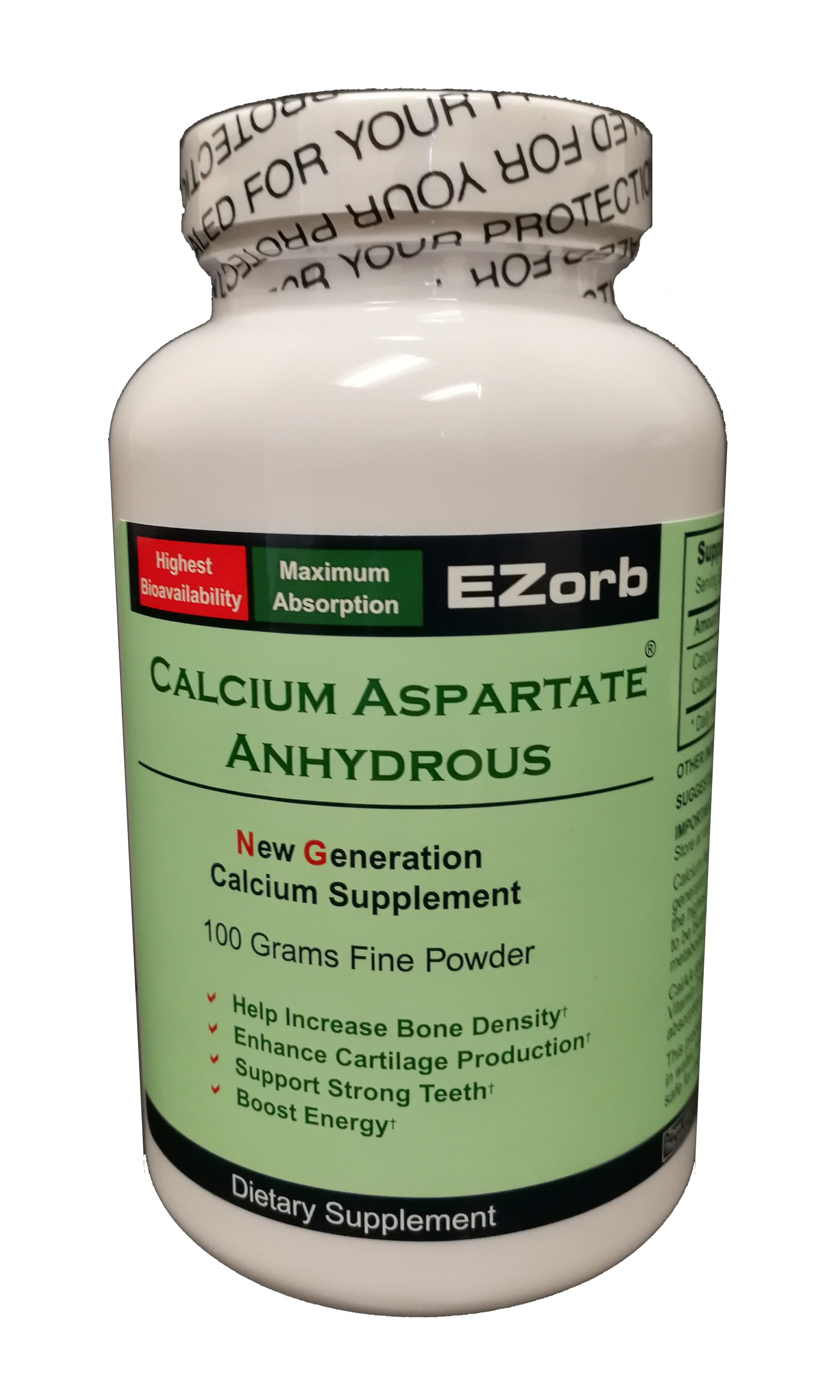 Ezorb Calcium Asparate Anhydrous Powder for Bone Spurs & Joint Health