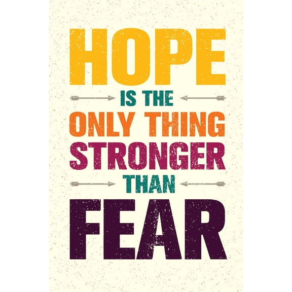 Ezposterprints Motivational Inspirational Posters for Home Office School Classroom Kidsroom - Motivational Quotes Poster Printing - Wall Art Print - 'HOPE' - 12X18 inches