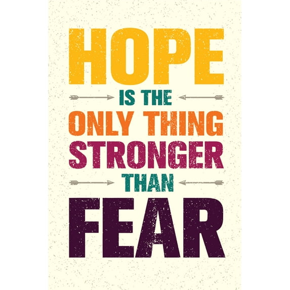 Ezposterprints Motivational Inspirational Posters for Home Office School Classroom Kidsroom - Motivational Quotes Poster Printing - Wall Art Print - 'HOPE' - 32X48 inches