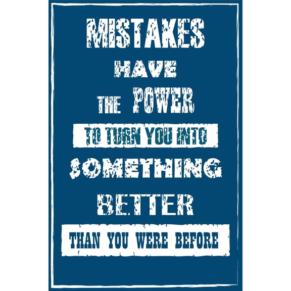 Ezposterprints Motivational Inspirational Posters for Home Office School Classroom Kidsroom - Motivational Quotes Poster Printing - Wall Art Print - 'MISTAKES' - 12X18 inches