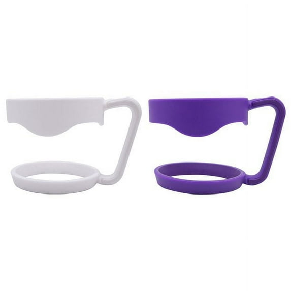 Ezprogear 2 Pack Purple & White Handle for 30 oz Stainless Steel Tumbler