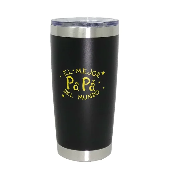 Ezprogear 20 Oz Greatest Papa El Mejor Papa Del Mundo Stainless Steel Tumbler