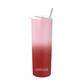 thumbnail image 1 of Ezprogear 20 oz Stainless Steel Carnation/Cherry Slim Skinny Tumbler Vacuum Insulated Coffee Tumbler Travel Cup with Lid and Straw, 1 of 5