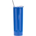 thumbnail image 1 of Ezprogear 20 oz Stainless Steel Glossy Slim Skinny Vacuum Insulated Tumbler with Lid and Straw (Sapphire Blue), 1 of 5