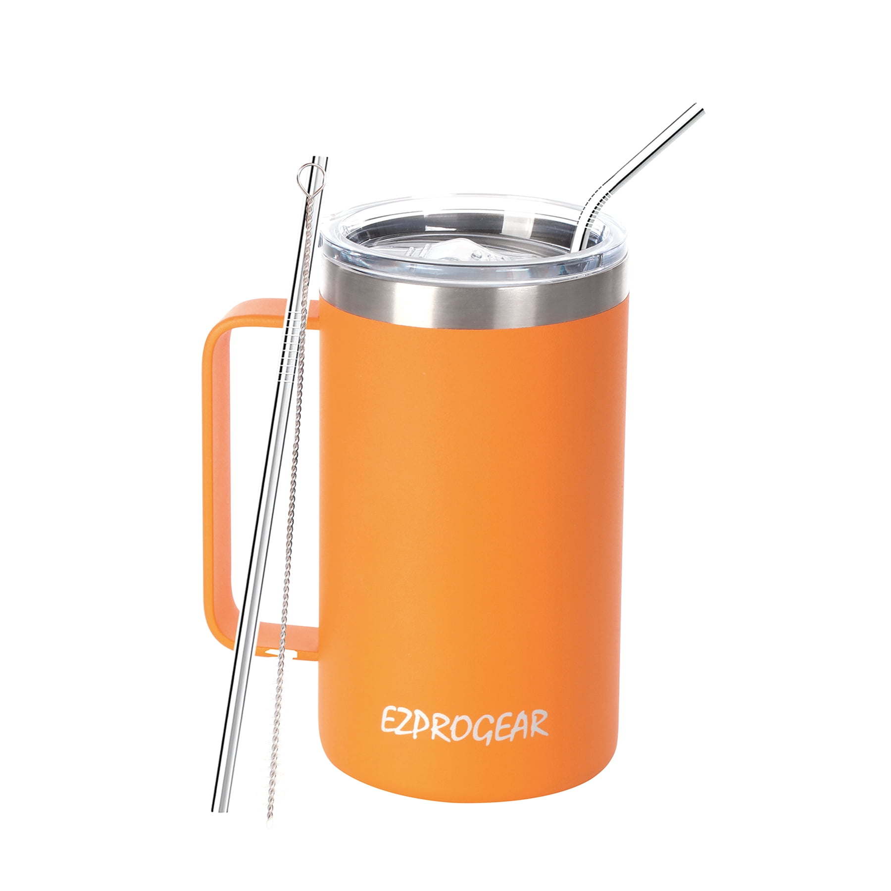 Ezprogear 20 Oz & 30 Oz Stainless Steel Vacuum Insulated Double Wall Tumbler With Straws And Handle 20 Oz 30 Oz Fuchsia Grape