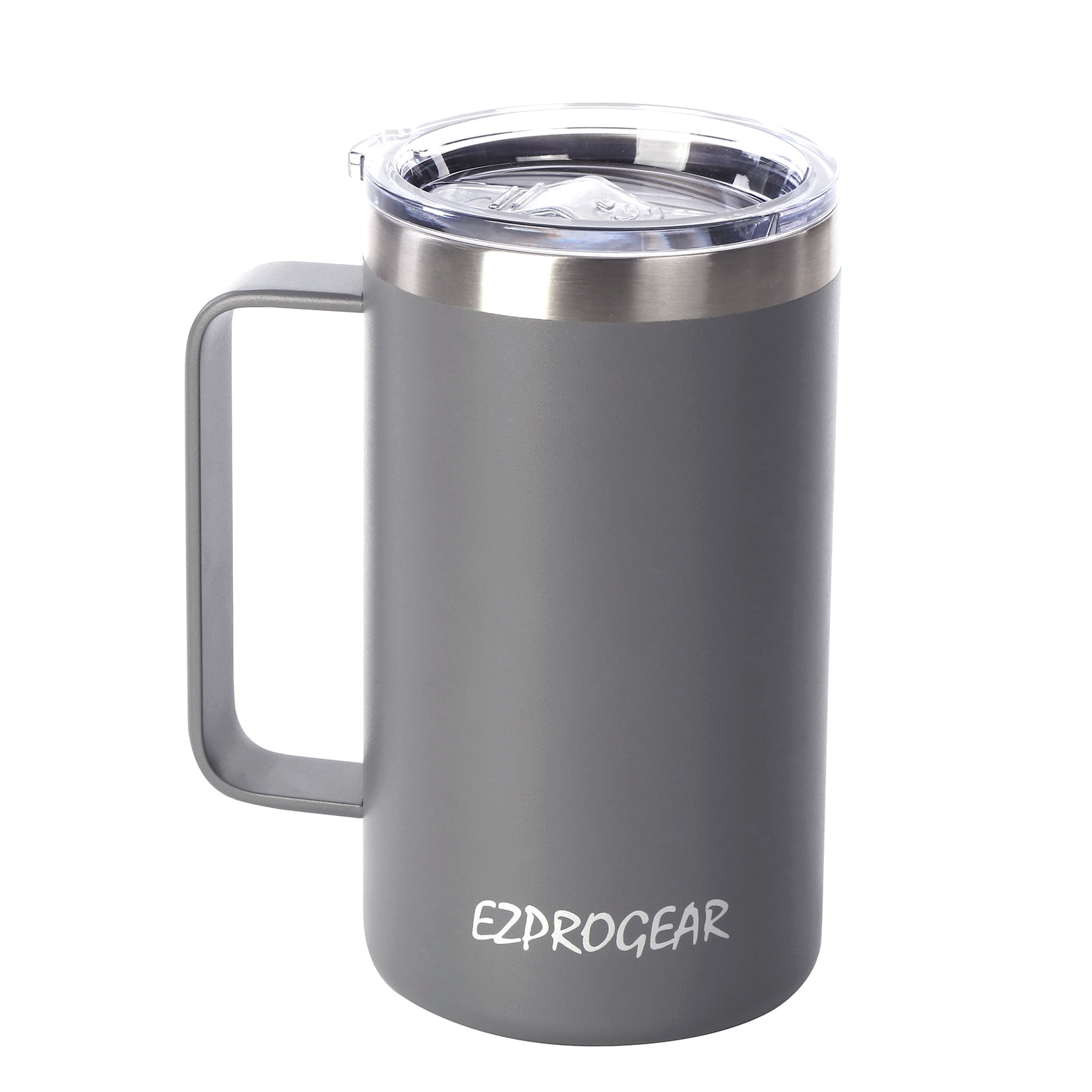 Copco Stainless Steel Insulated Travel Mug With Easy Grip Handle, 24-Ounce  - Silver w/ Black Lid & Base 2510-0154