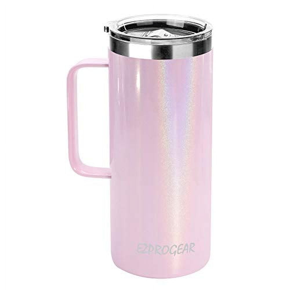Best Mom Gift - Ezprogear 24 oz Stainless Steel Insulated Tumbler Ice  Coffee Mug with Straw and Slide Lid (24 oz, Best mom Pink)