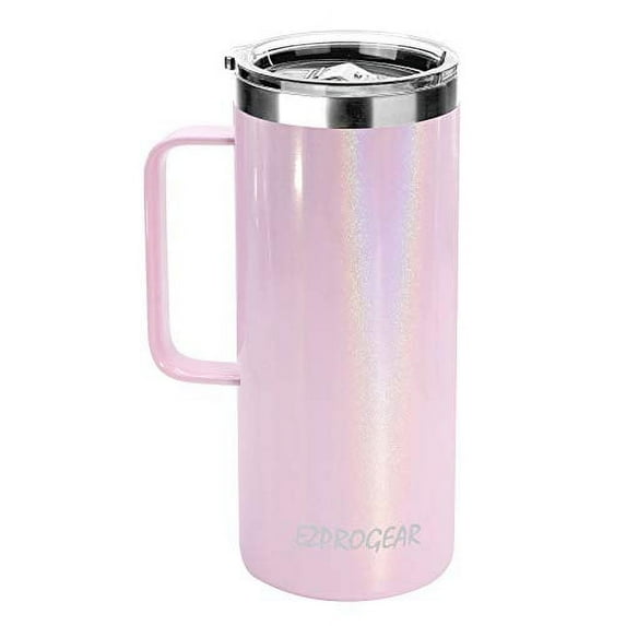 Ezprogear Tumbler 32 oz, Stainless Steel, Vacuum Insulated, Handle, Lid
