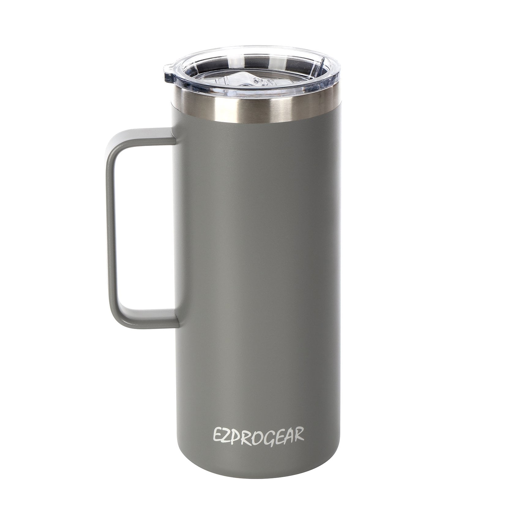 Ezprogear 32 oz Navy Gray Coffee Mug, Vacuum Insulated Camping Mug with  Lid, Double Wall Stainless Steel Coffee Tumbler Travel Cup with Handle