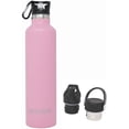 thumbnail image 1 of Ezprogear 34 oz Stainless Steel Water Bottle Double Wall Vacuum Insulated with Straw (Pink), 1 of 1