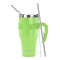 thumbnail image 1 of Ezprogear 40 oz Lime Green Stainless Steel Tumbler Double Wall Vacuum Insulated with Straws and Handle, 1 of 5