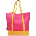 thumbnail image 1 of Ezprogear Large Heavy Duty Canvas Tote Bag 20" W x 17" H x 6" D (Pink/Orange), 1 of 2