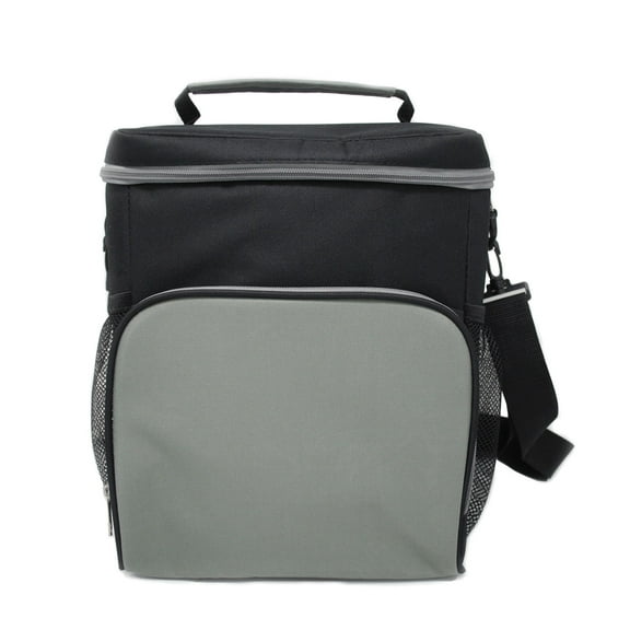 Ezprogear Small Insulated Food Delivery Bag Lunch Cooler Bag Reusable Warming Bag Tote Insulation Bag Gray/Black Color
