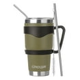 thumbnail image 1 of Ezprogear Stainless Steel Double Wall Vacuum Insulated with Straws and Handle (30 oz, Olive Green), 1 of 5