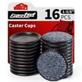 thumbnail image 1 of Ezprotekt 1-5/8" Round Reusable Carpet Bottom Furniture Caster Cups to Protect Hardwood, Tile or Laminate Floors,16 Pack, 1 of 7