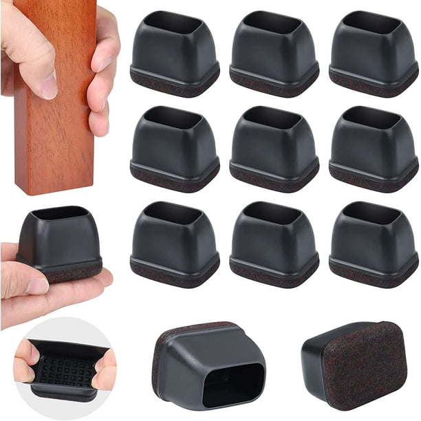 Ezprotekt 16 Pcs Chair Leg Floor Protectors Rectangle Chair Leg Sliders