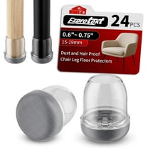 Ezprotekt 24 PCS Silicone Chair Leg Floor Protectors for Hardwood Floors, Dust and Hair Proof Chair Leg Caps,Chair Leg Sliders for Carpet,S (Fit 0.6" - 0.75")