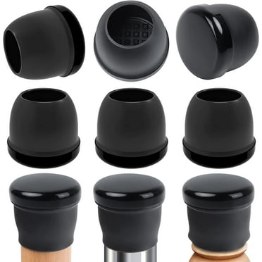 Ezprotekt Chair Leg Sliders for Carpet, Chair Leg Protectors Carpet,Teflon Furniture Sliders 16pcs (2inch Round Black)