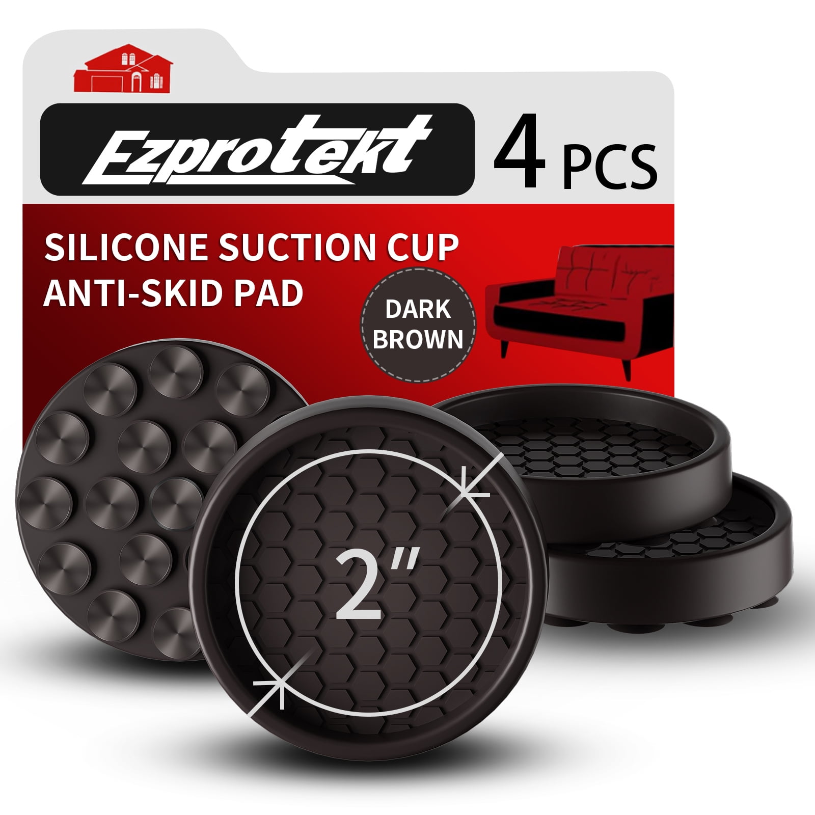 Furniture Sliders Non-Slip Furniture Pads 8pc Rubber Coasters