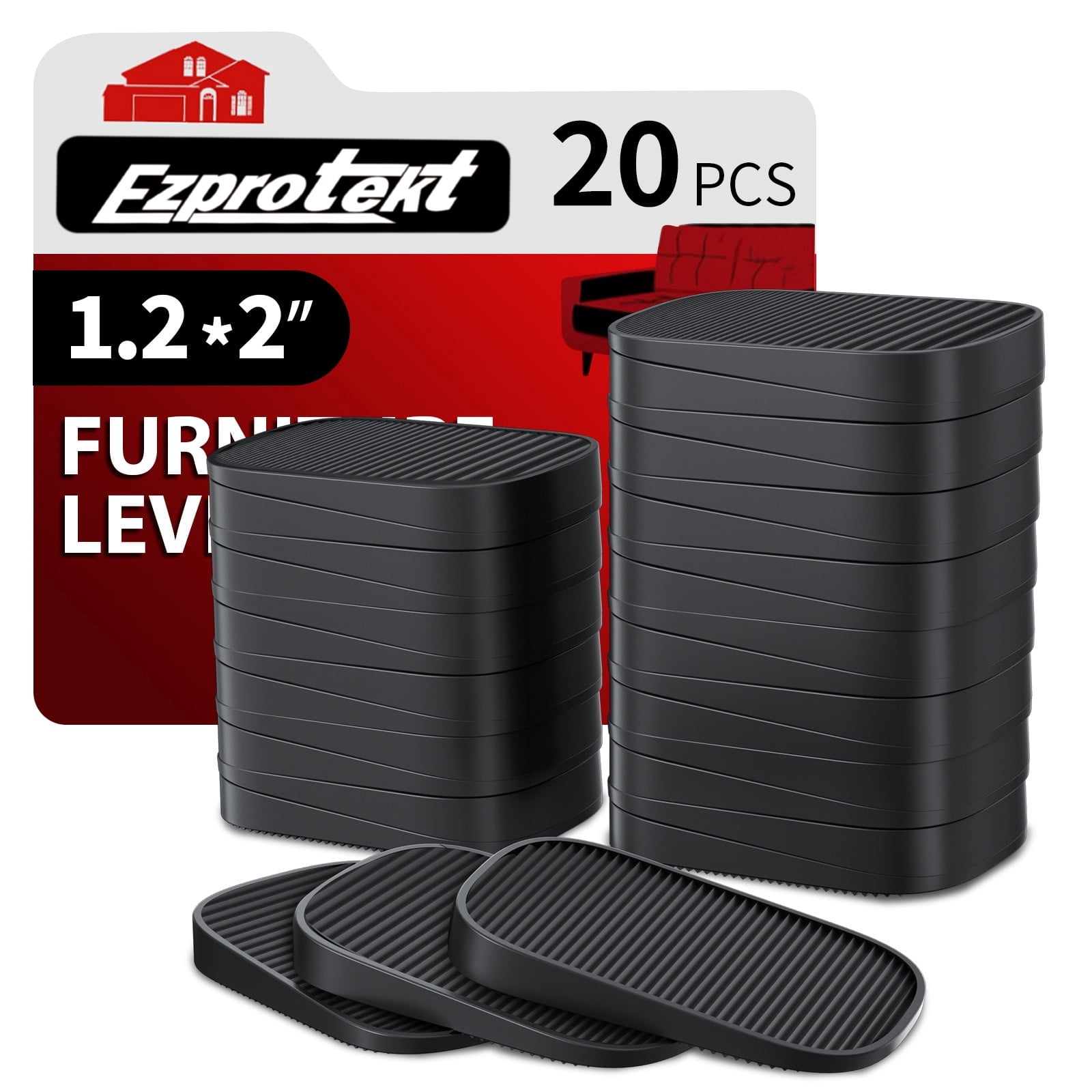 Ezprotekt Furniture Levelers, 20 Pcs Silicone Shims for Leveling, Multi ...