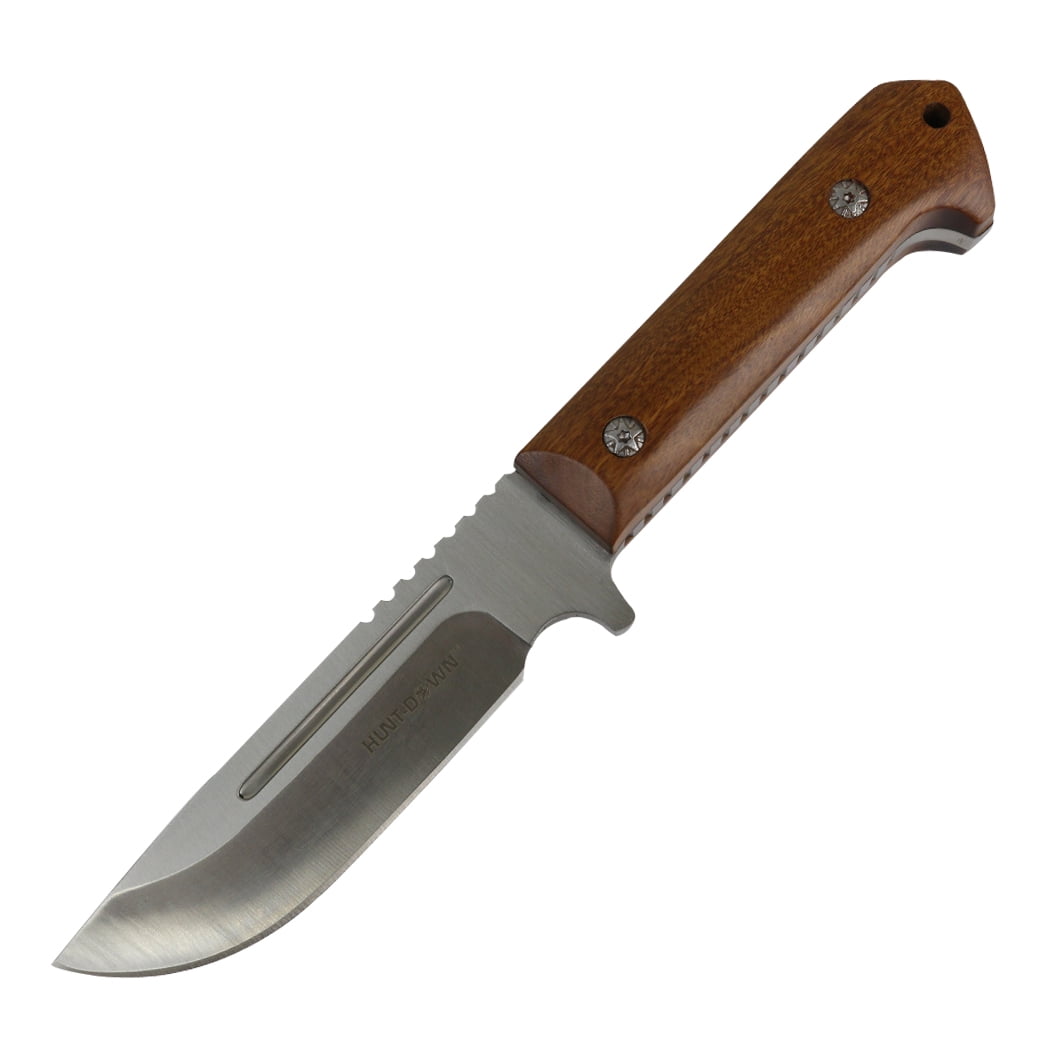 Ezpzbuy Hunt-Down 9.5" Fixed Blade Tactical Knife, with Wood Handle