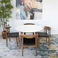 thumbnail image 1 of Ezra Modern Solid Wood Walnut Dining Room & Kitchen Table and 4 Chair Set, 1 of 4