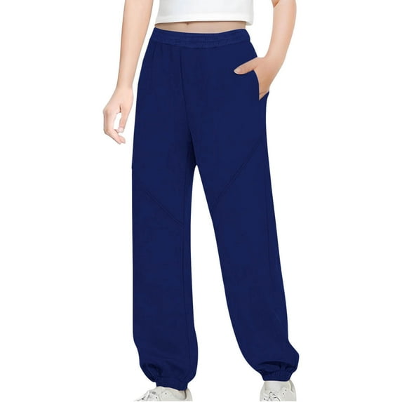 PUMISAS Cargo Pants for Kids High Waist Lightweight Long Pants Fashion Comfortable Casual Pants with Pockets Loose Trendy Wide Leg Pants Travel Golf Pockets Hiking Pants for Children Size 5-16Y
