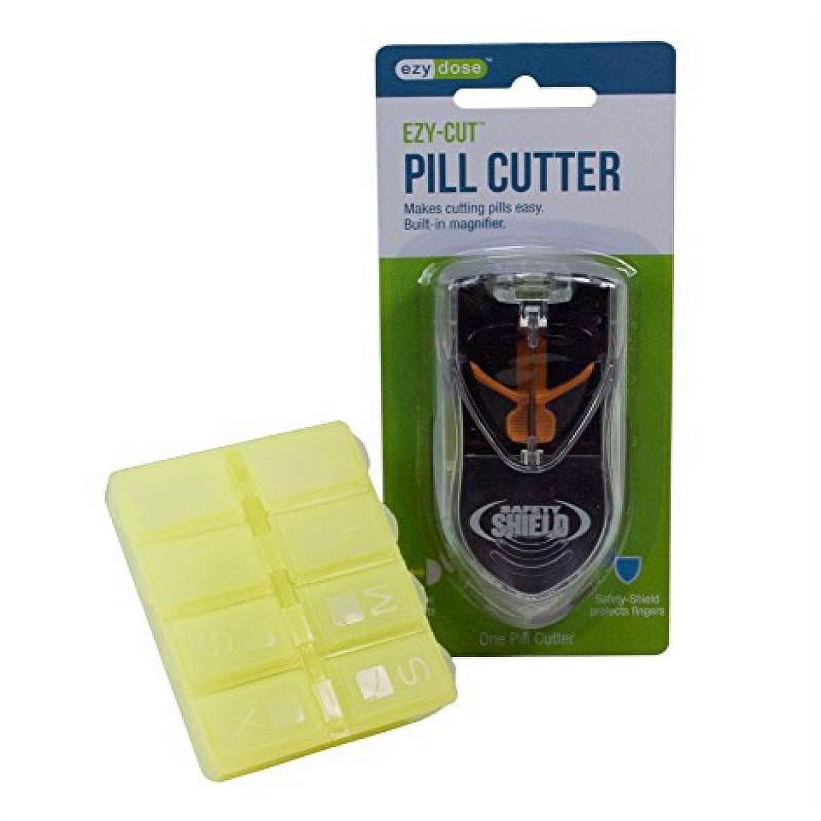 EzyCut Pill Cutter with Builtin Magnifier Comes with Yellow 8