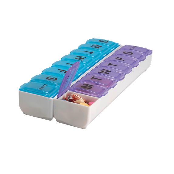 Ezy Dose 2-Week Duets Pill Planner, plastic