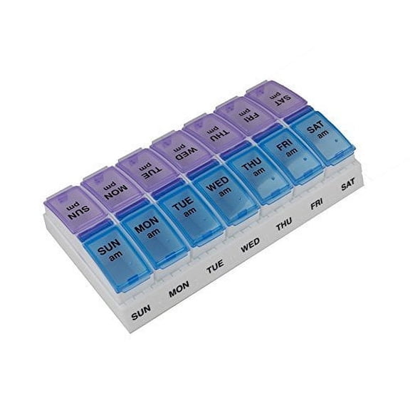 Ezy-Dose 7-Day AM/PM Travel Pill Container, 2-Pack